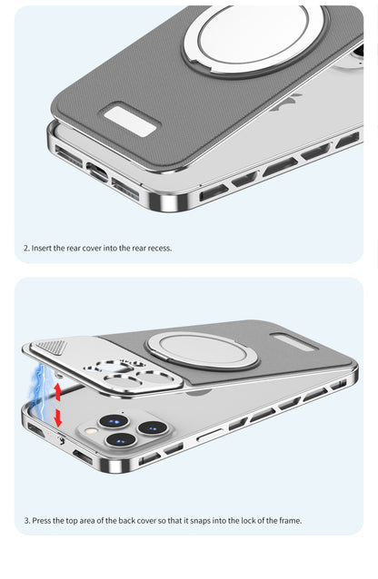 Luxury Metal Leather Buckle Magnetic Phone Case