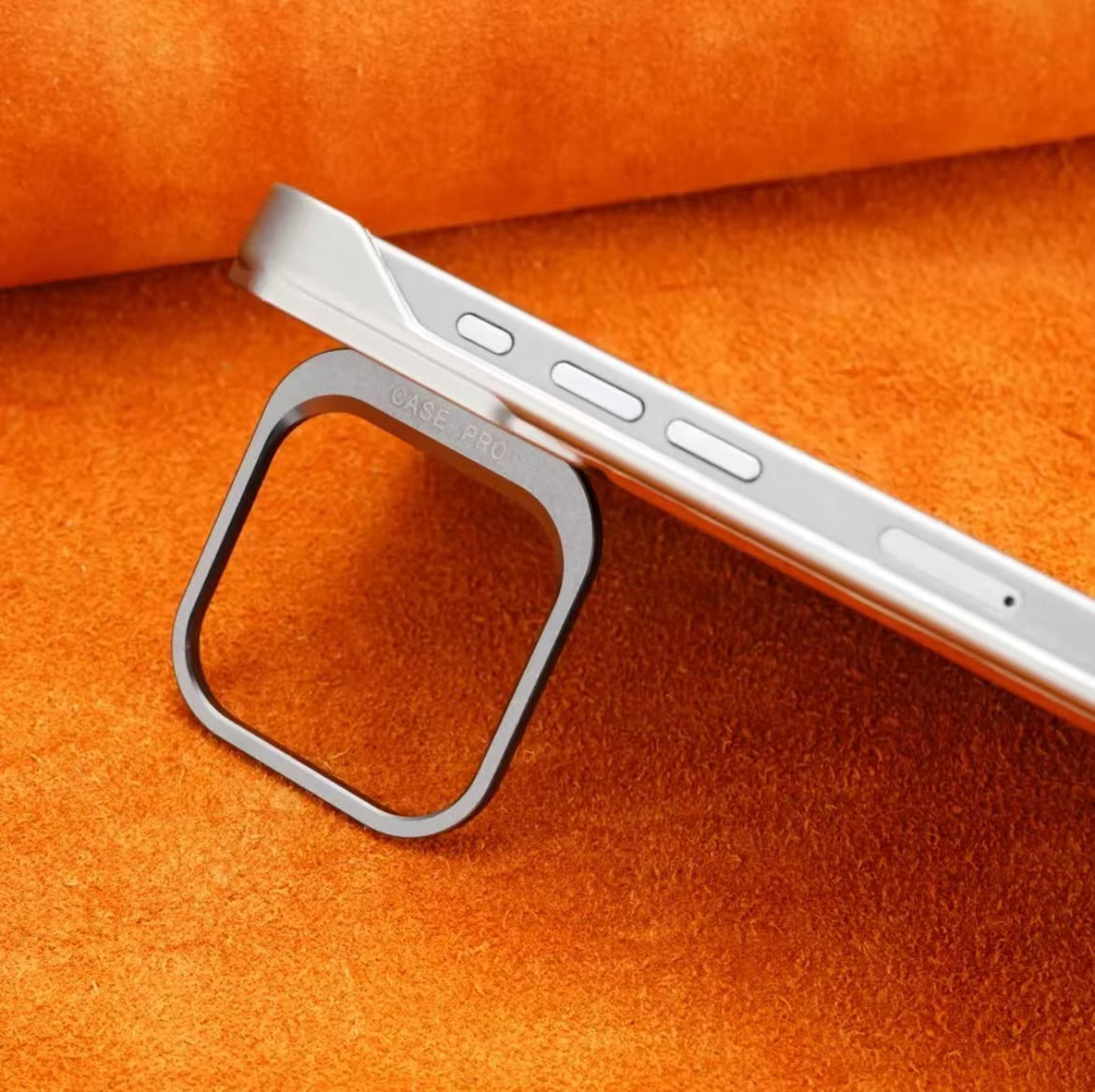 Lens Holder Leather Magnetic Phone Case