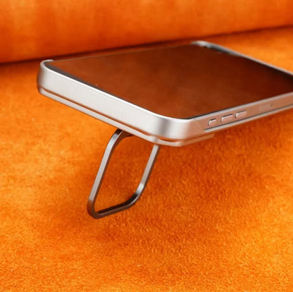 Lens Holder Leather Magnetic Phone Case