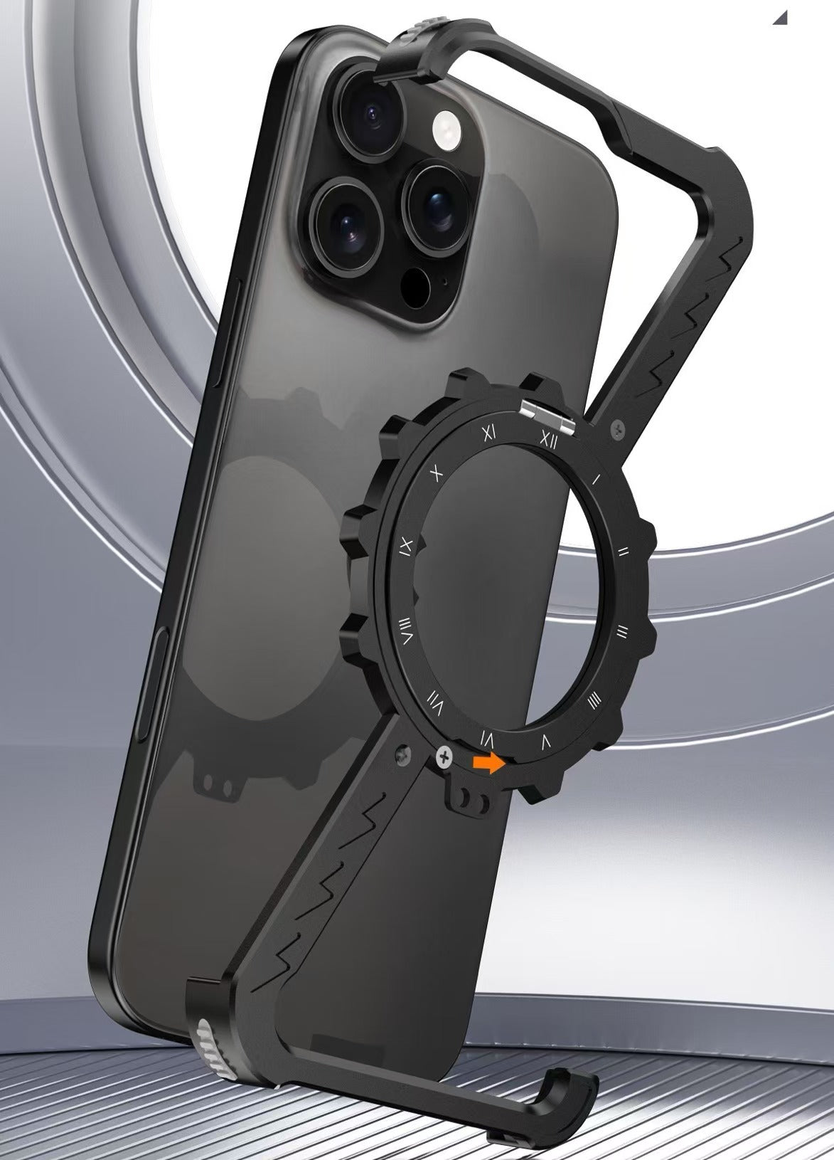 Z-Shape Gear Metal Magnetic Holder Phone Case