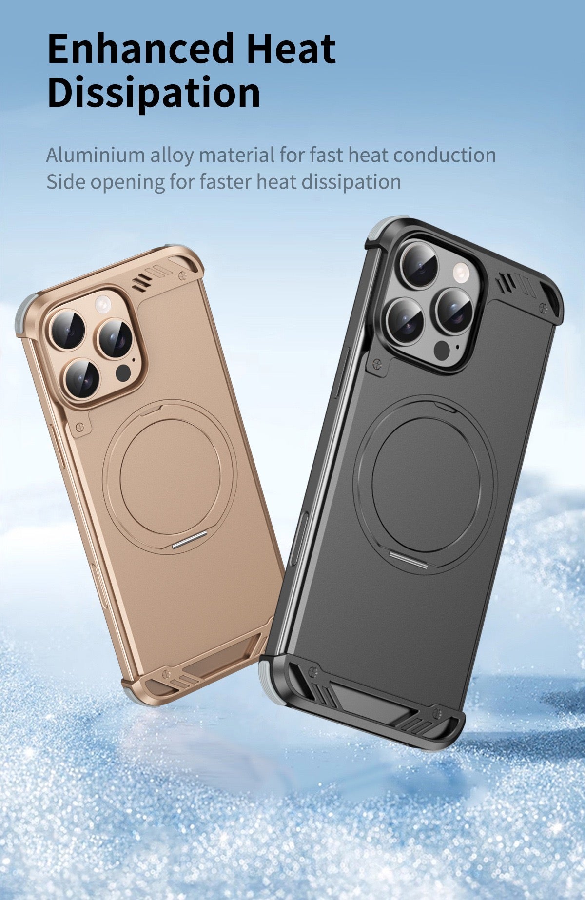 Metal Aroma Rotating Bracket Magnetic Phone Case