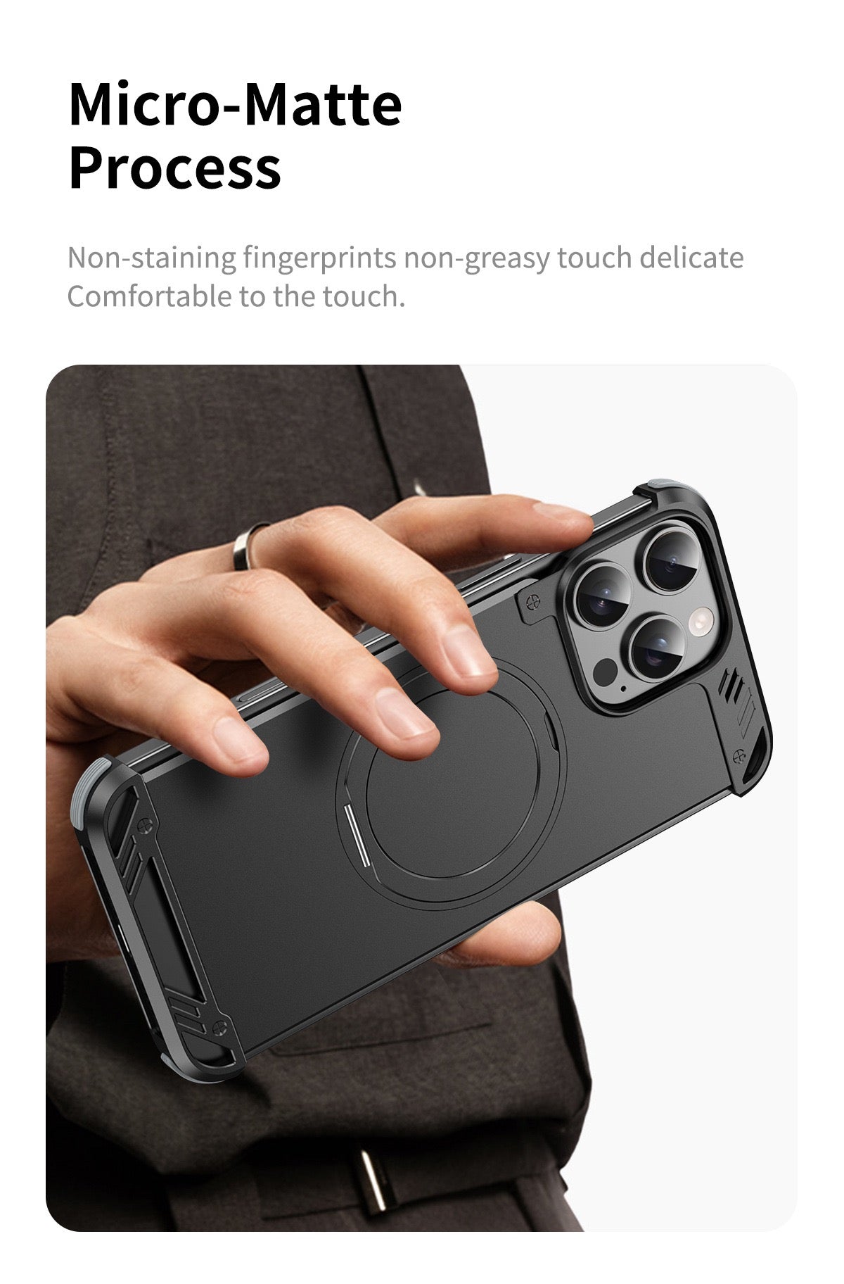 Metal Aroma Rotating Bracket Magnetic Phone Case