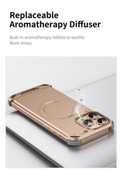 Metal Aroma Rotating Bracket Magnetic Phone Case