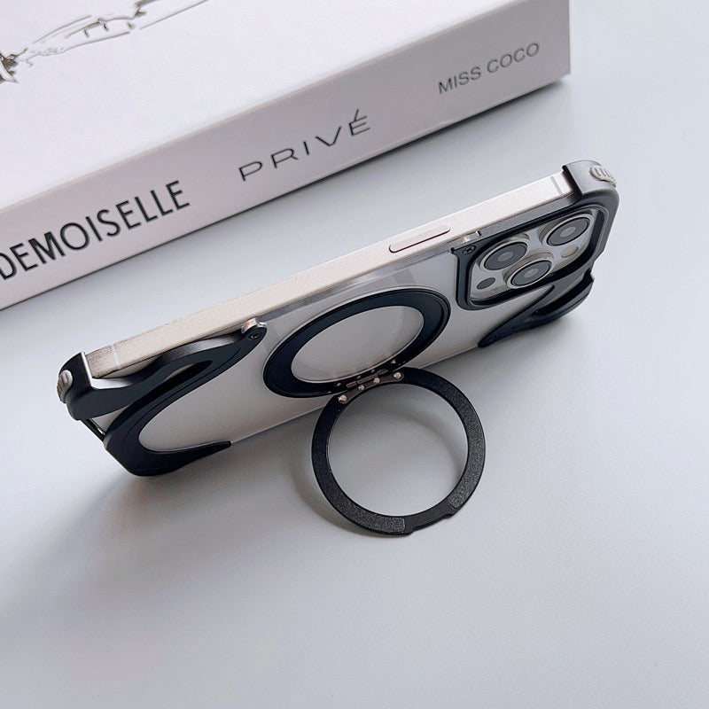 Dolphin Series Metal Bracket Magnetic Phone Case