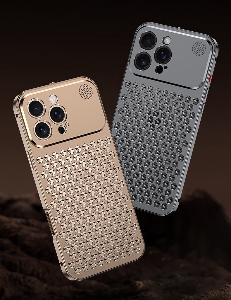 Metal Snap Lens Protection Aromatherapy Heat Dissipation Mobile Phone Case