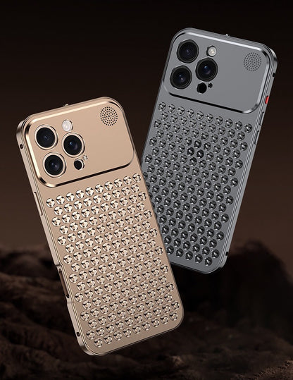 Metal Snap Lens Protection Aromatherapy Heat Dissipation Mobile Phone Case