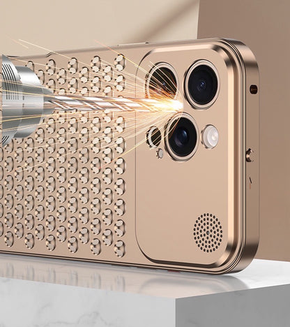 Metal Snap Lens Protection Aromatherapy Heat Dissipation Mobile Phone Case