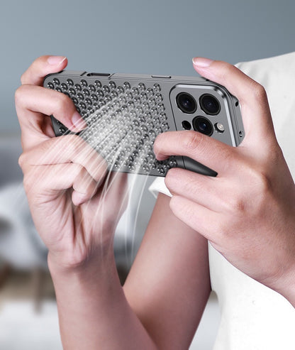 Metal Snap Lens Protection Aromatherapy Heat Dissipation Mobile Phone Case