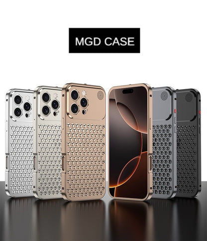 Metal Snap Lens Protection Aromatherapy Heat Dissipation Mobile Phone Case