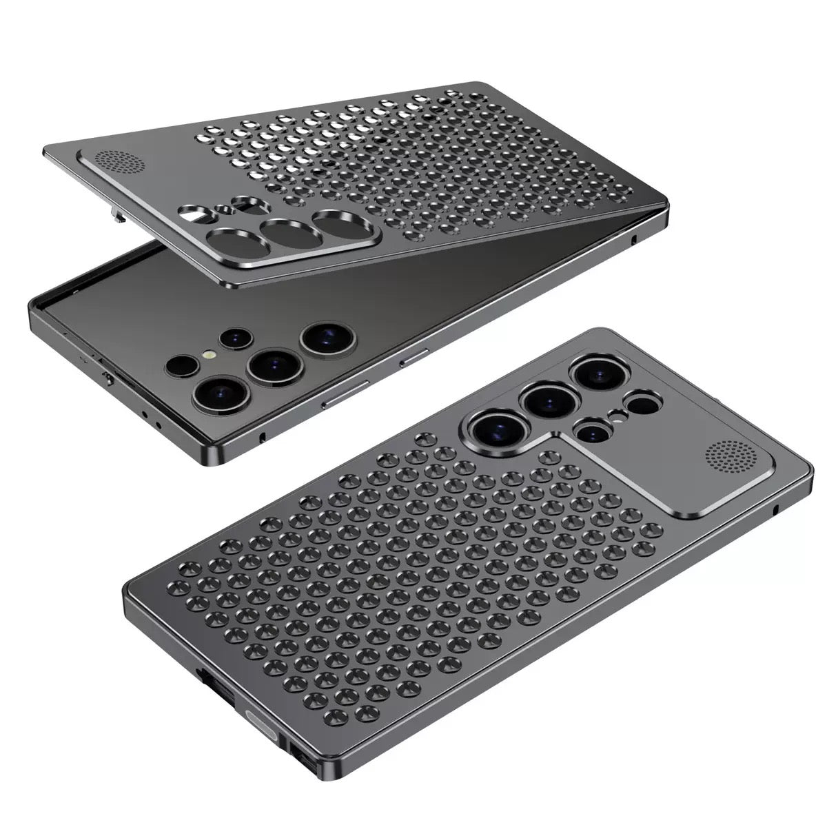 Metal Snap Lens Protection Aromatherapy Heat Dissipation Mobile Phone Case