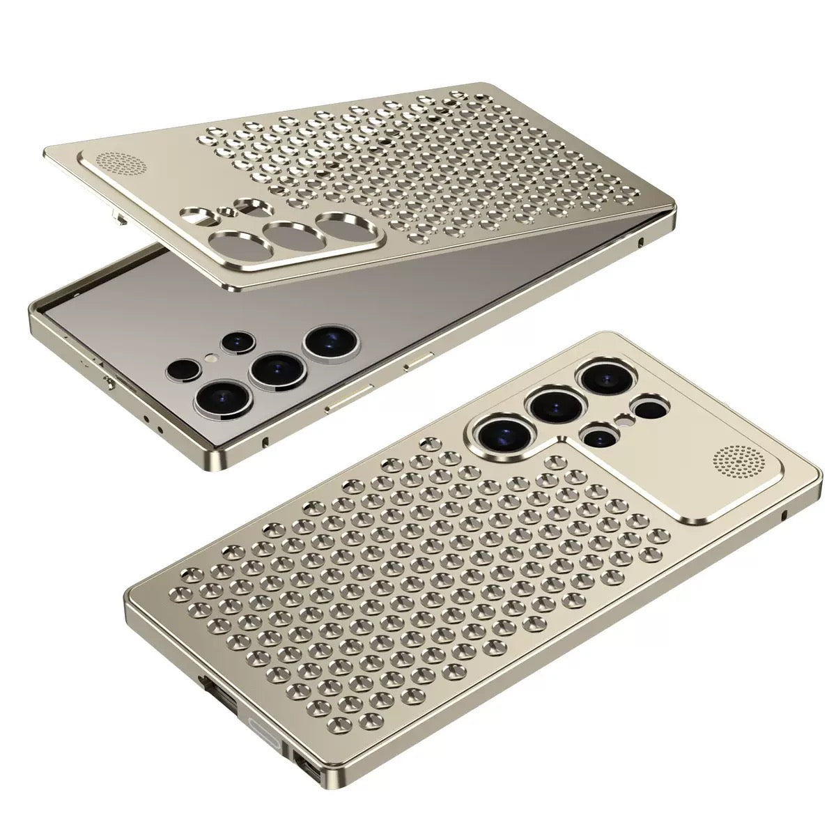 Metal Snap Lens Protection Aromatherapy Heat Dissipation Mobile Phone Case