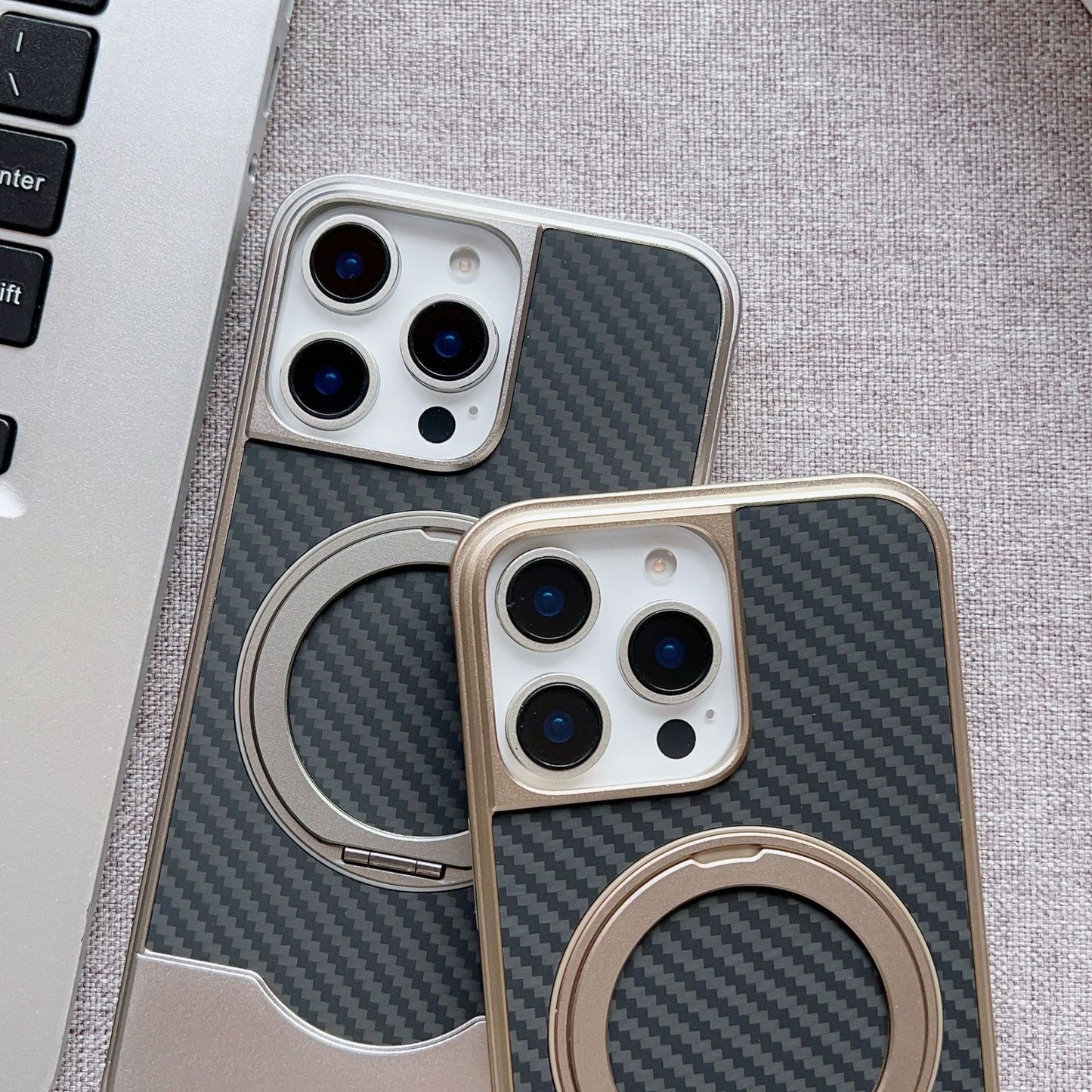 Metal Telescopic Buckle Bracket Magnetic Phone Case