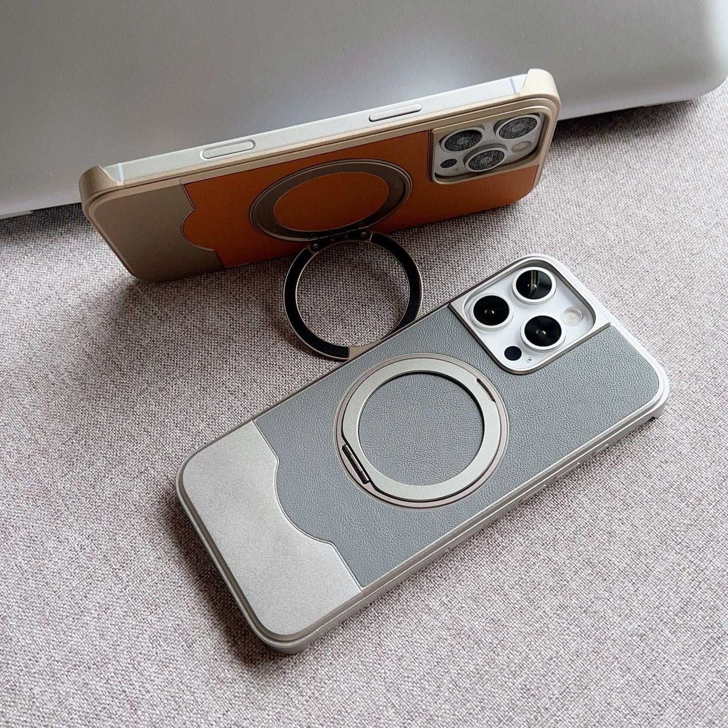 Metal Telescopic Buckle Bracket Magnetic Phone Case