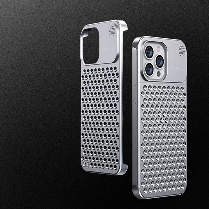 2025 Creative Fragrance heat dissipation metal snap phone case