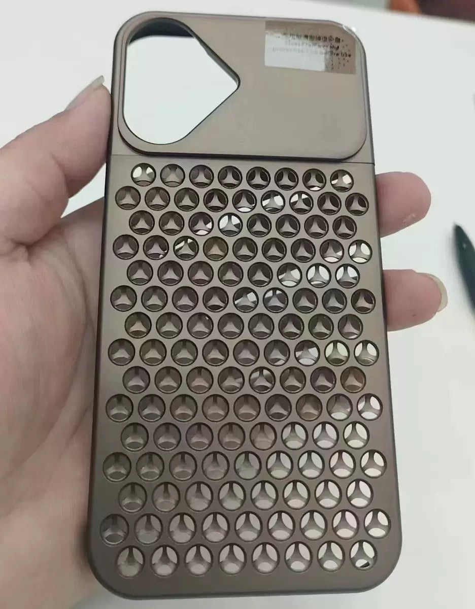 2025 Creative Fragrance heat dissipation metal snap phone case