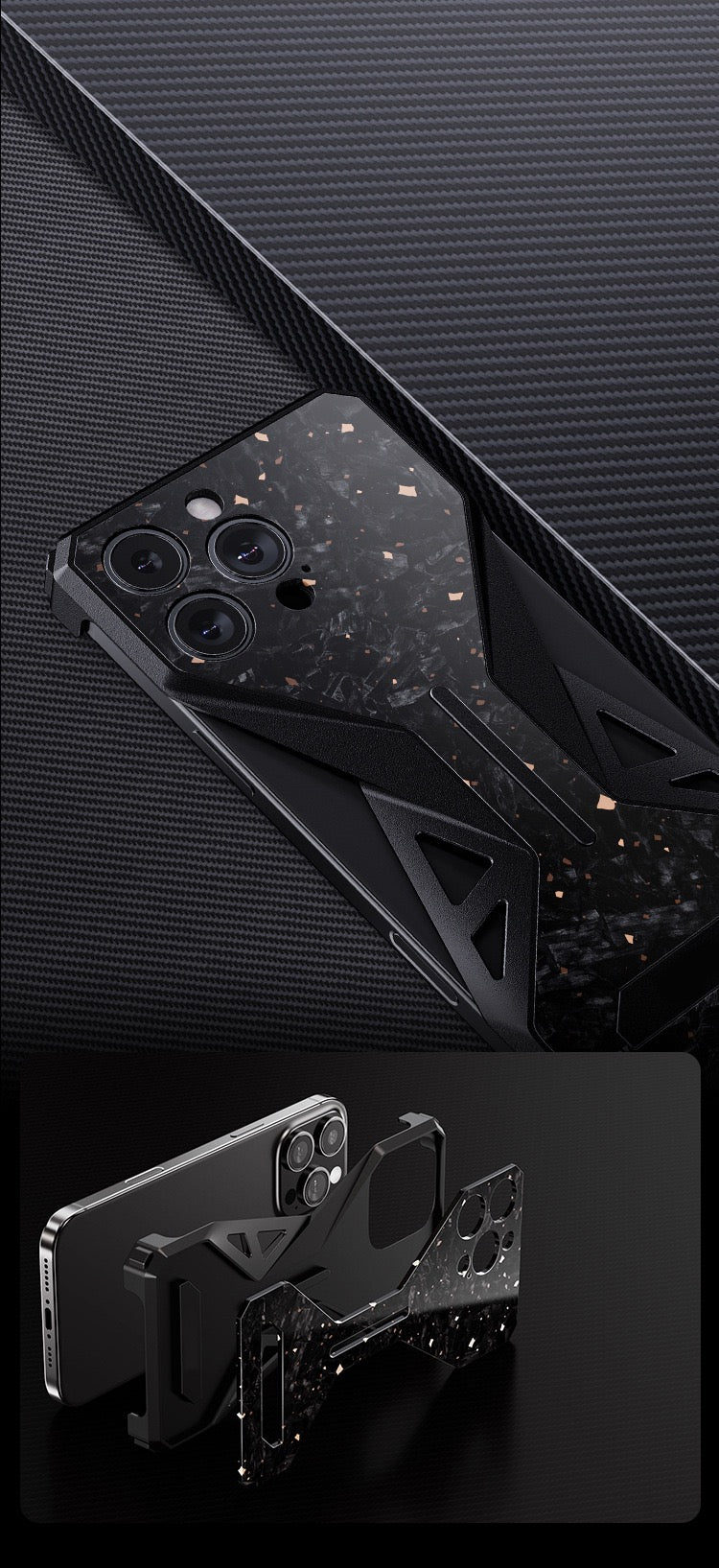 New forged carbon fiber aluminum alloy phone case