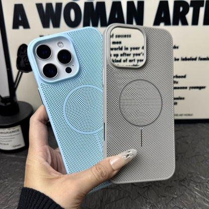 New summer breathable heat dissipation mesh magnetic suction anti-fall mobile phone case