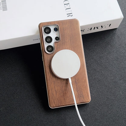 Walnut Metal Snap Frame Magnetic Phone Case