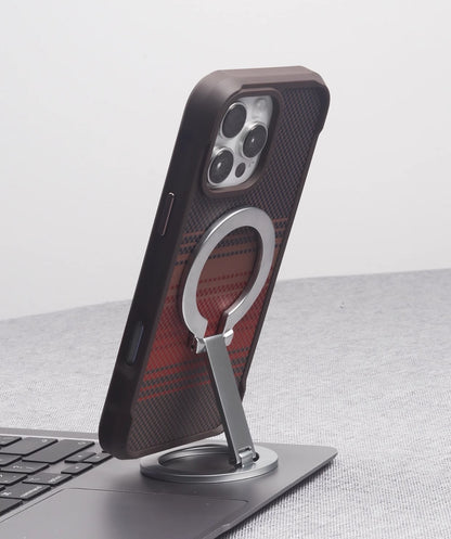 Kevlar Carbon Fiber Leather Anti-Fall Magnetic Phone Case