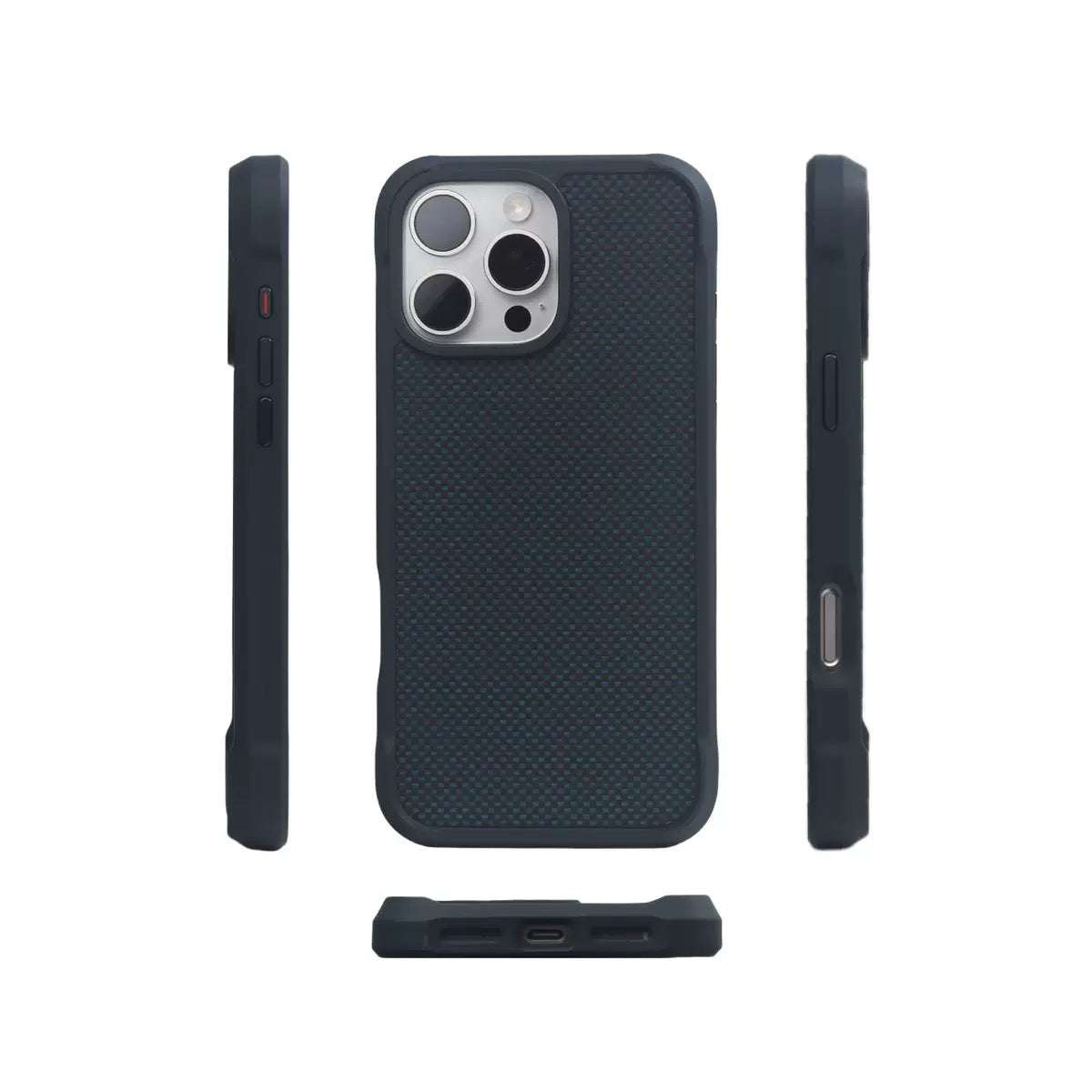Kevlar Carbon Fiber Leather Anti-Fall Magnetic Phone Case