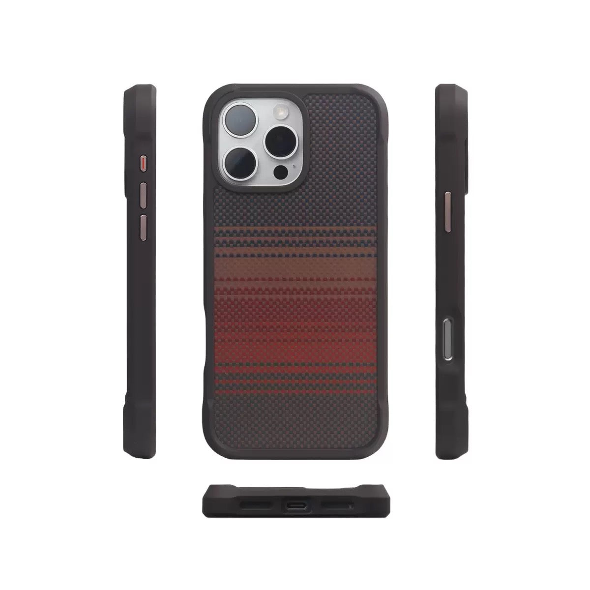 Kevlar Carbon Fiber Leather Anti-Fall Magnetic Phone Case