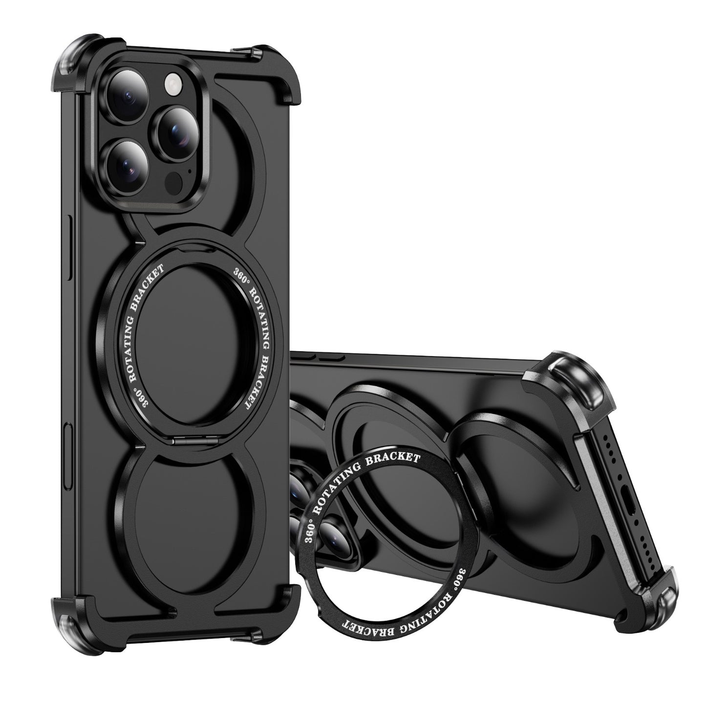 Audi Ring Metal Magnetic Rotating Bracket Phone Case