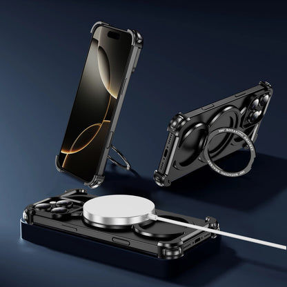 Audi Ring Metal Magnetic Rotating Bracket Phone Case