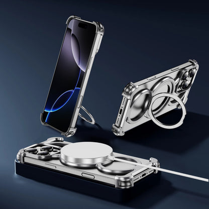 Audi Ring Metal Magnetic Rotating Bracket Phone Case