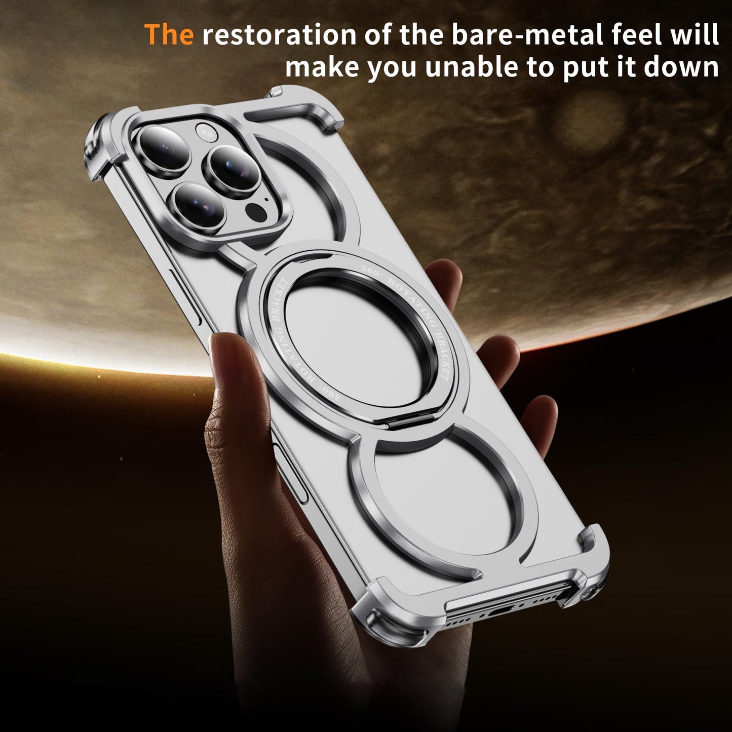 Audi Ring Metal Magnetic Rotating Bracket Phone Case