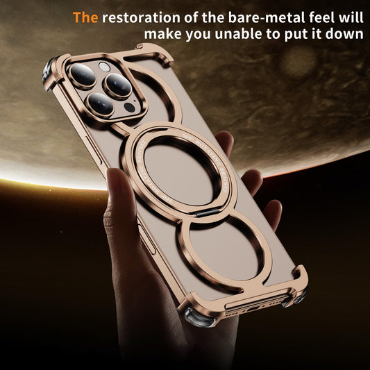 Audi Ring Metal Magnetic Rotating Bracket Phone Case