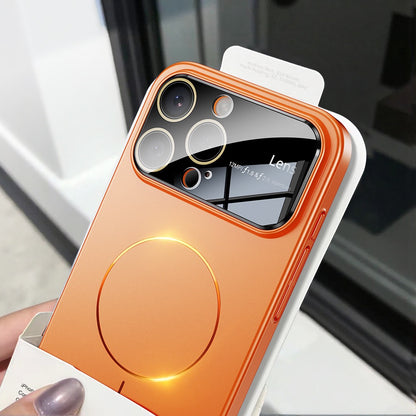 Large window lens protection high gloss magnetic phone case