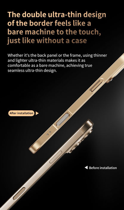 Large window lens protection high gloss magnetic phone case