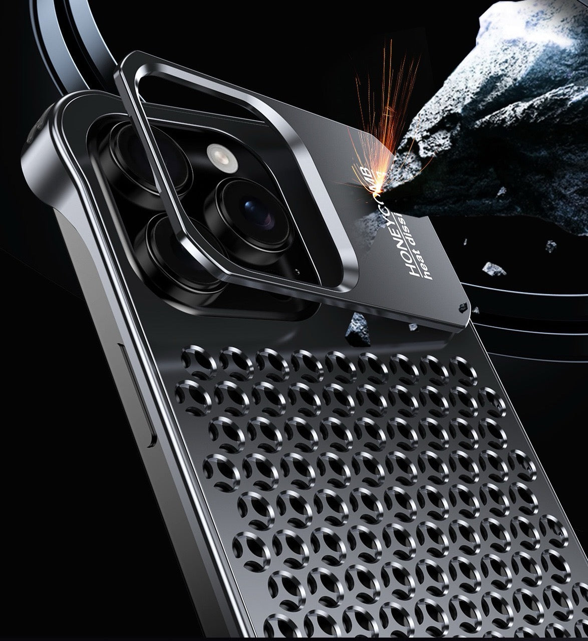New Metal Hollow Heat Dissipation Bracket Phone Case