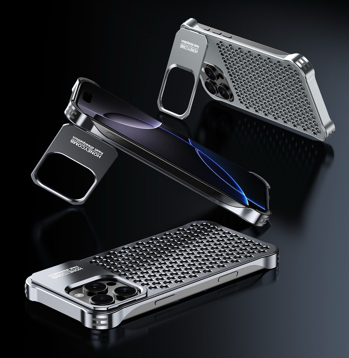 New Metal Hollow Heat Dissipation Bracket Phone Case