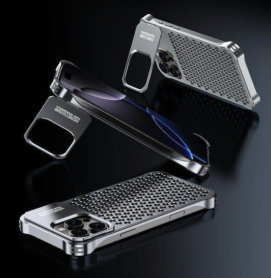 New Metal Hollow Heat Dissipation Bracket Phone Case