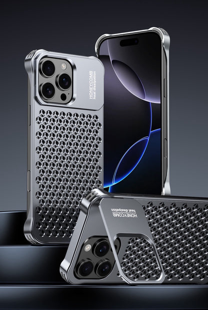 New Metal Hollow Heat Dissipation Bracket Phone Case