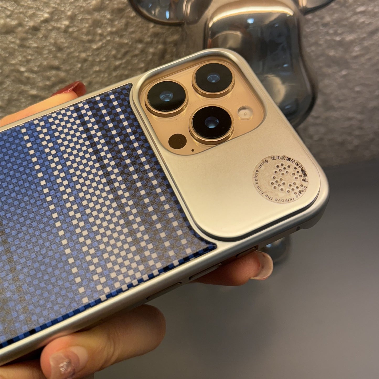 Carbon Fiber Pattern Fragrance Magnetic Phone Case