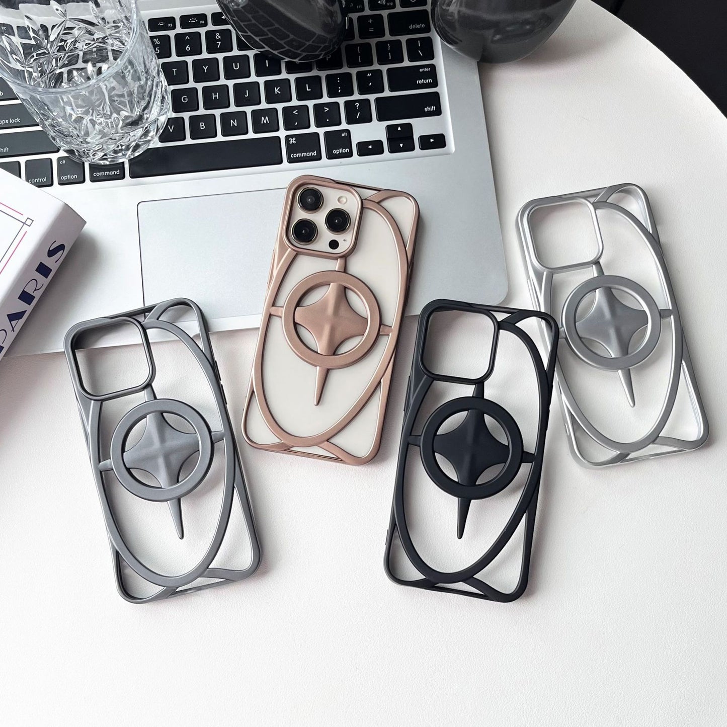 New Starry Galaxy Shaped Hollow Magnetic Phone Case