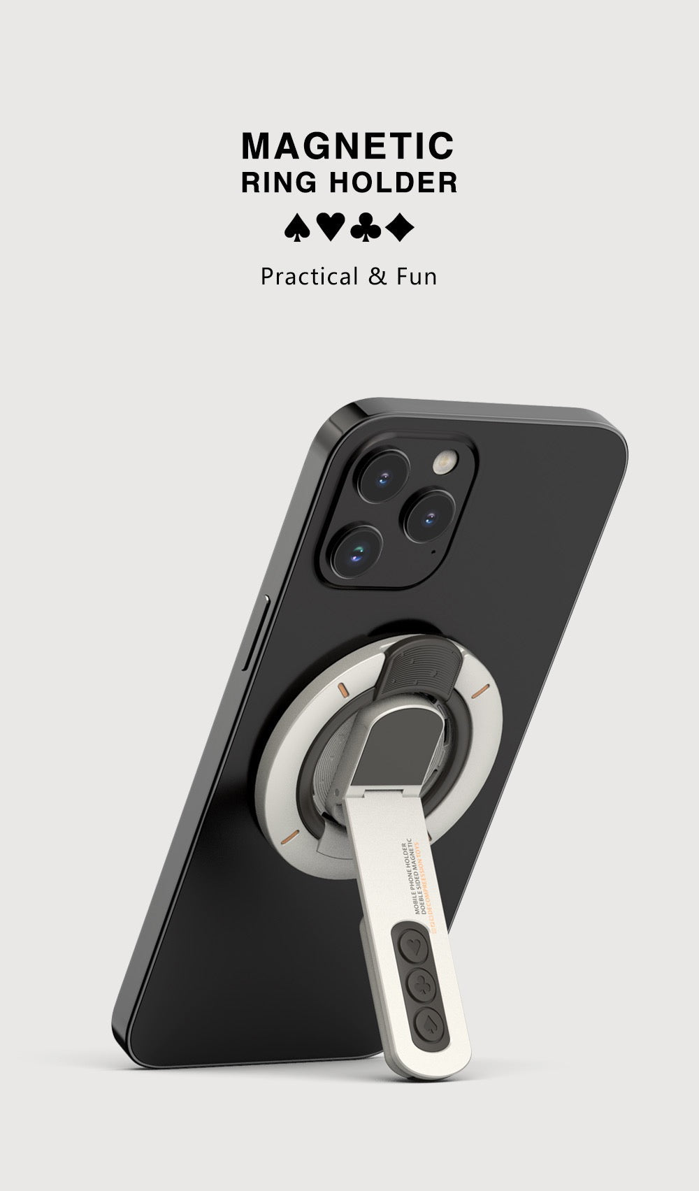 Double-sided Magnetic Ring Decompression Mobile Phone Holder