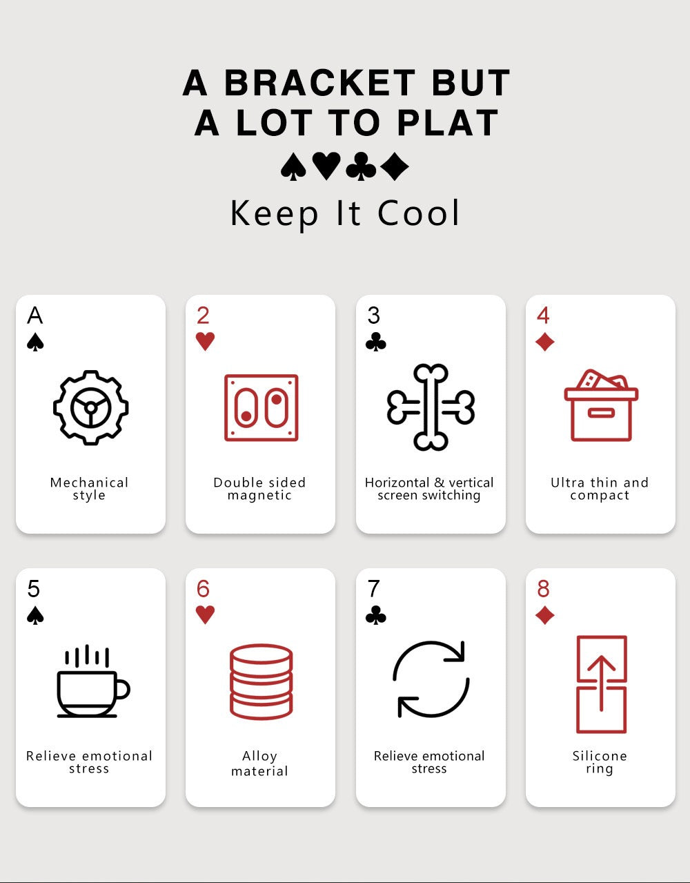 Double-sided Magnetic Ring Decompression Mobile Phone Holder