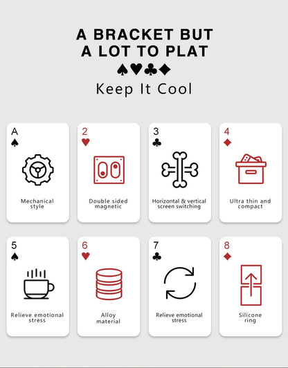 Double-sided Magnetic Ring Decompression Mobile Phone Holder