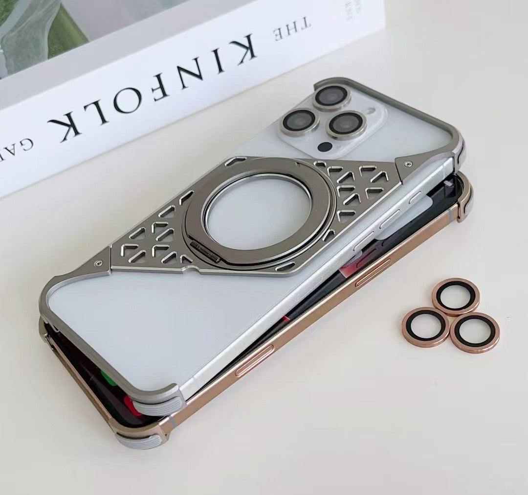 Upgraded Z-shaped Frame Metal Magnetic Phone Case