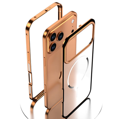 New Design Frosted Back Metal Frame Magnetic Anti-Fall Phone Case