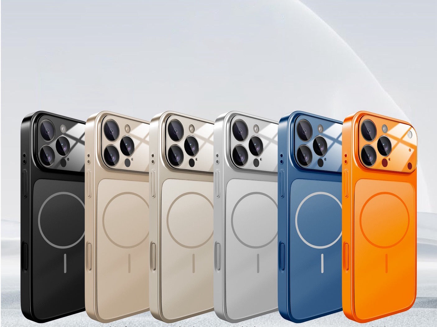 Frosted Magnetic Large Window Lens Protective Phone Case