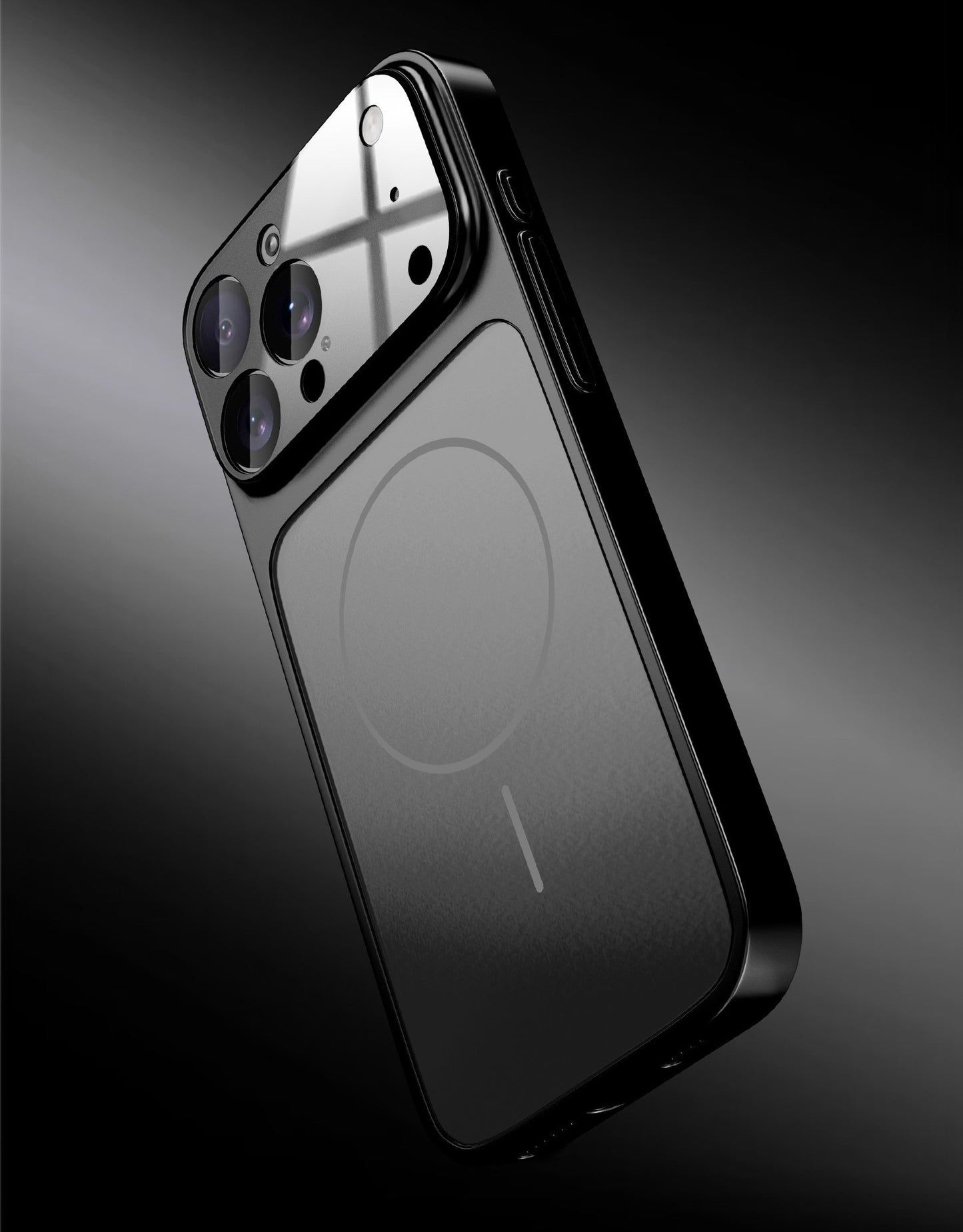 Frosted Magnetic Large Window Lens Protective Phone Case