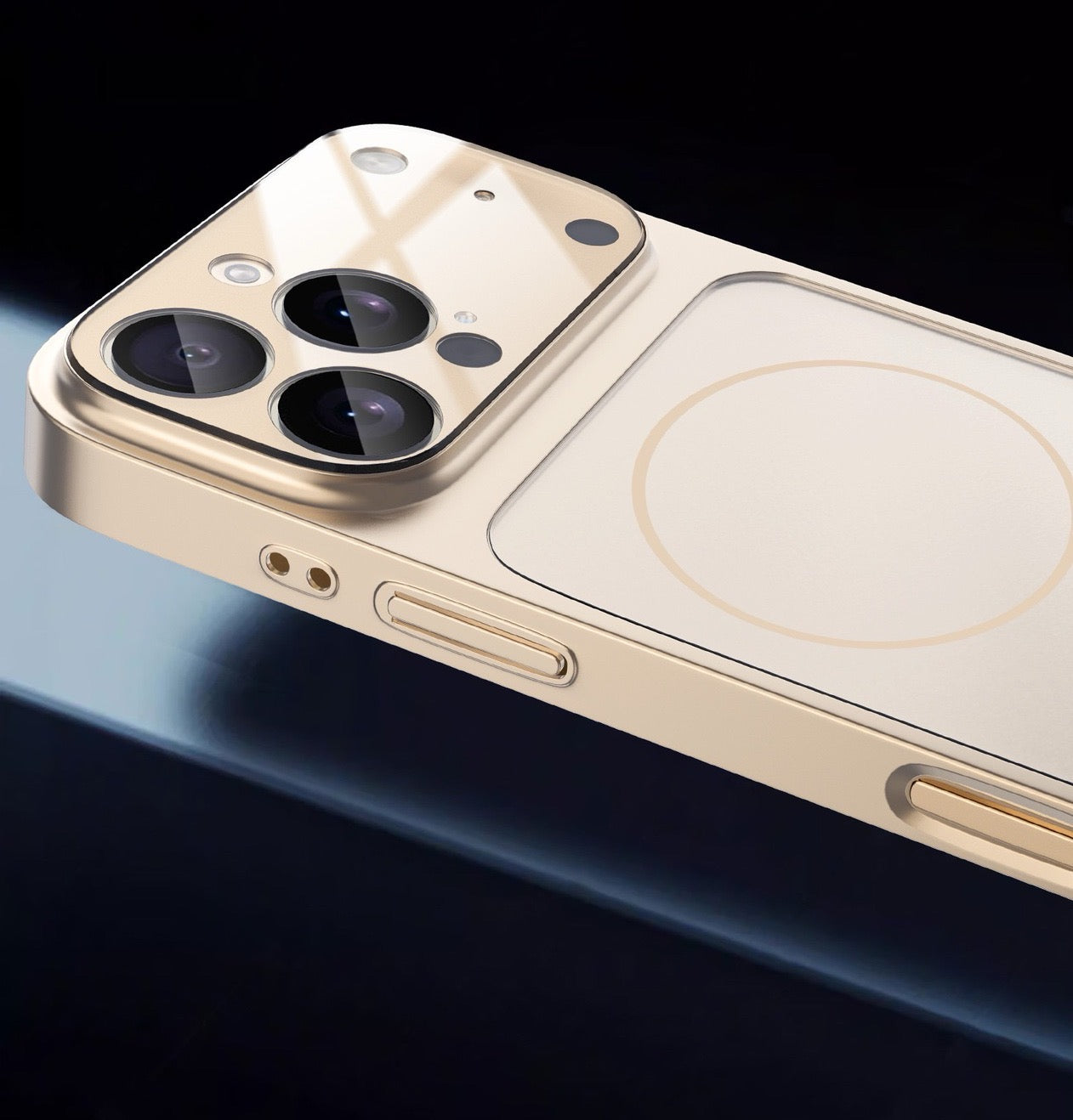 Frosted Magnetic Large Window Lens Protective Phone Case