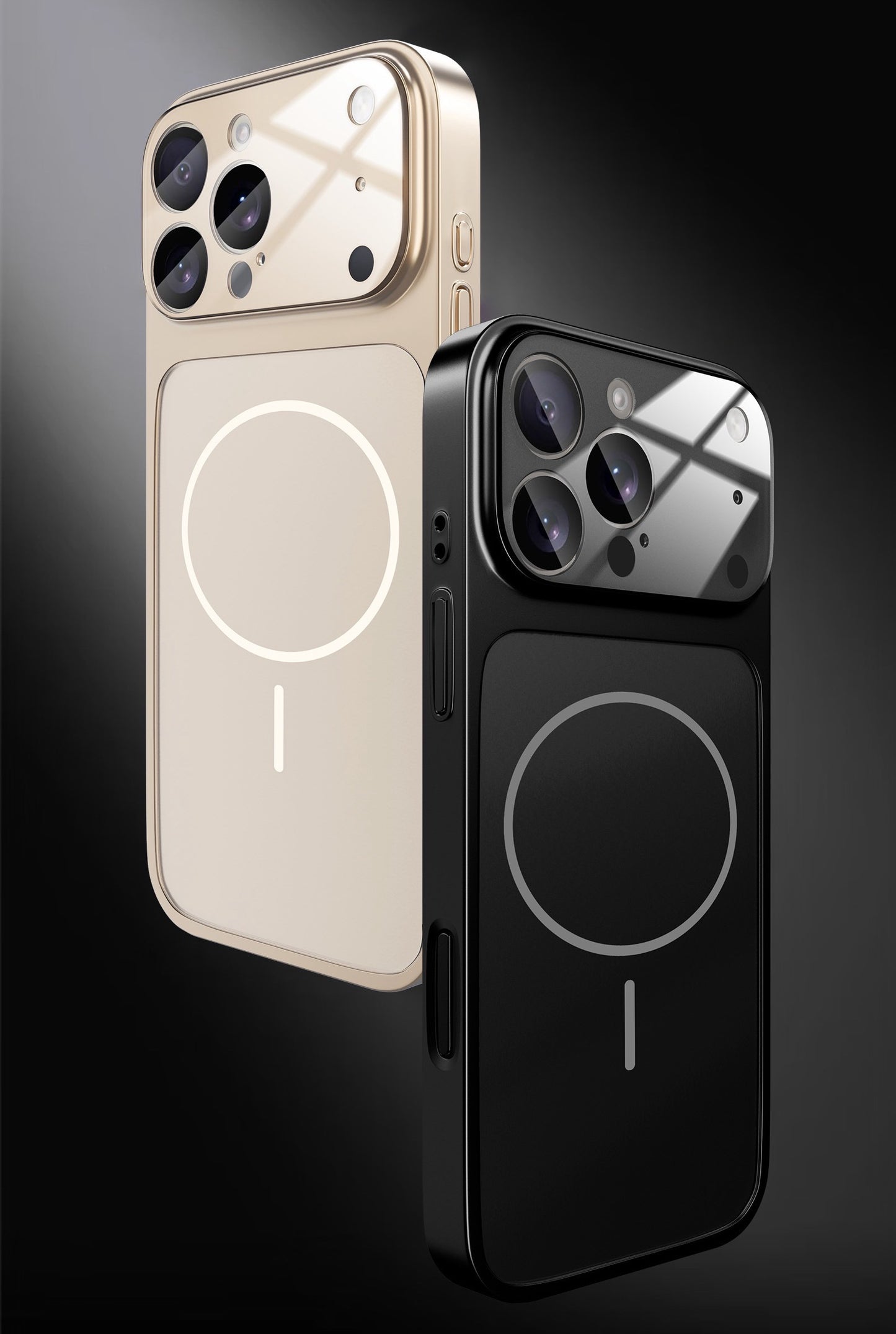 Frosted Magnetic Large Window Lens Protective Phone Case