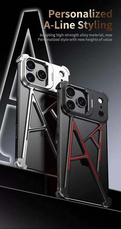 Innovative A-shaped Metal Lens Holder Phone Case