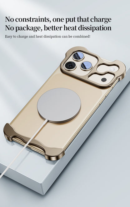 Special-shaped Frameless Metal Anti-fall Mobile Phone Case
