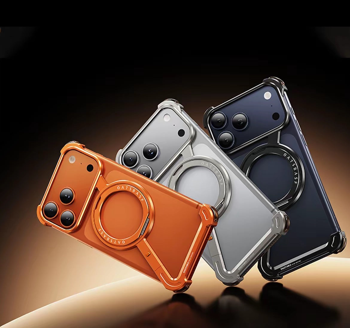 Creative Z-shaped Metal Rotating Stand Magnetic Phone Case